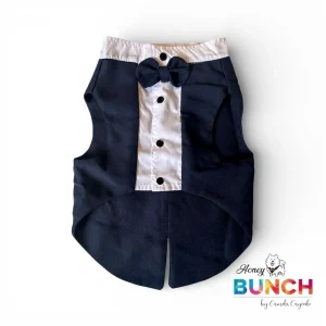 Chaleco smoking perro azul oscuro honey bunch