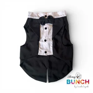 Chaleco smoking perro negro honey bunch