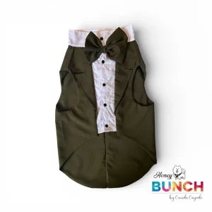 Chaleco smoking perro verde oliva honey bunch